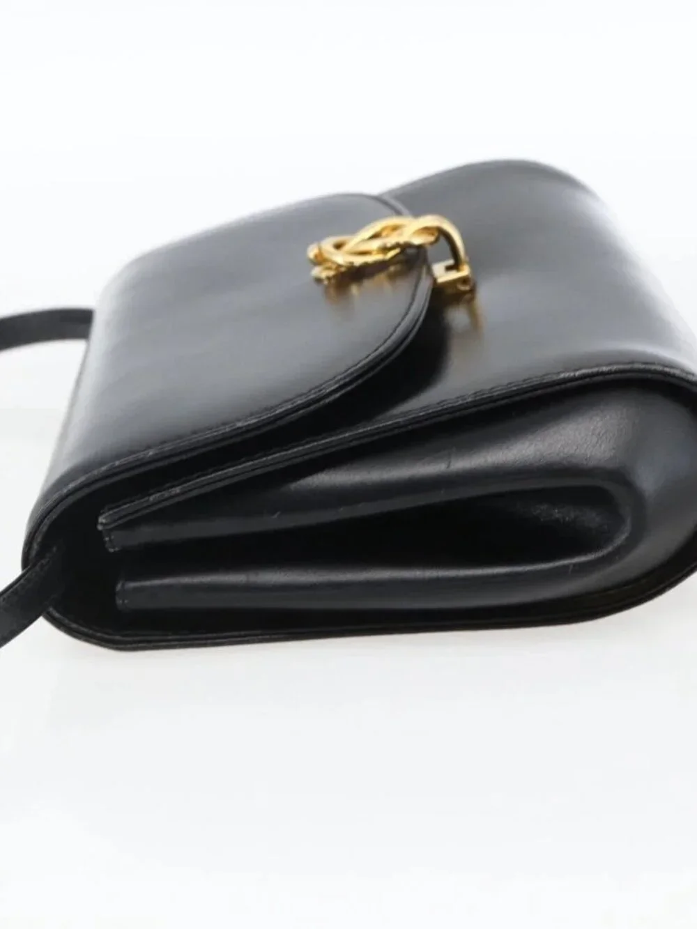GUCCI Shoulder Bag Leather Black Gold 004 056 0219 Auth fm5081 - Picture 6 of 16